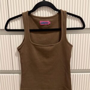 Edikted Chocolate Brown Tank Top
